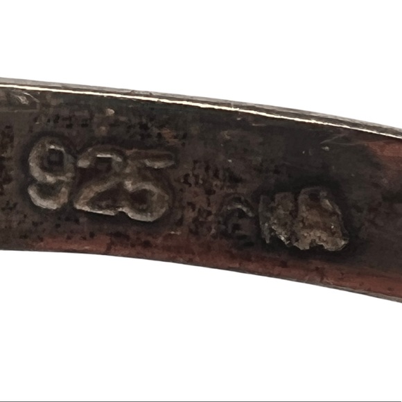 Vintage Amethyst Sterling Silver Filigree Art Deco Ring - Picture 7 of 8